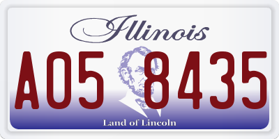 IL license plate A058435