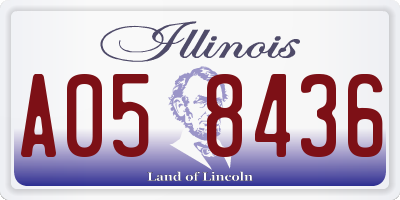 IL license plate A058436