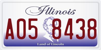 IL license plate A058438