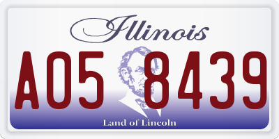 IL license plate A058439