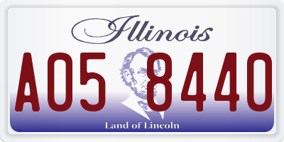 IL license plate A058440