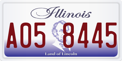 IL license plate A058445