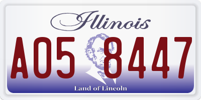 IL license plate A058447