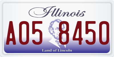 IL license plate A058450
