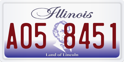 IL license plate A058451