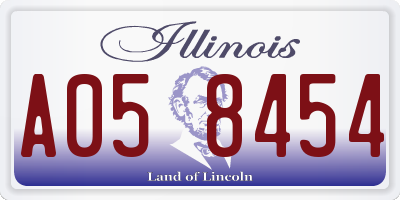 IL license plate A058454