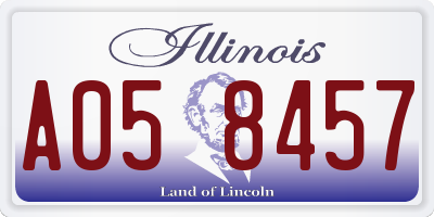 IL license plate A058457