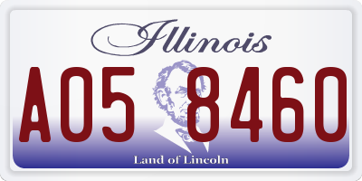 IL license plate A058460