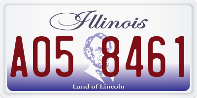 IL license plate A058461