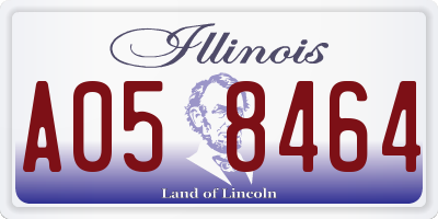 IL license plate A058464