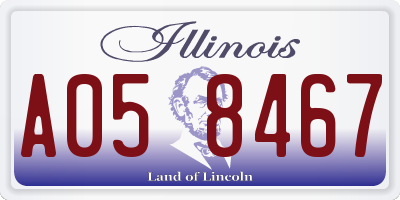 IL license plate A058467