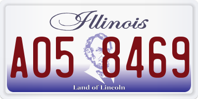 IL license plate A058469