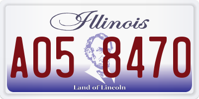 IL license plate A058470