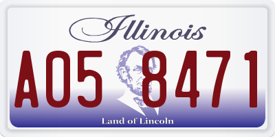 IL license plate A058471