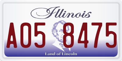 IL license plate A058475