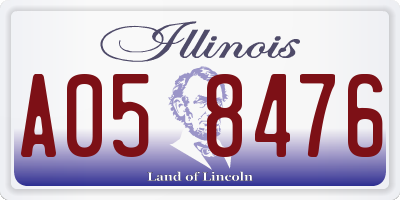 IL license plate A058476