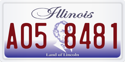 IL license plate A058481