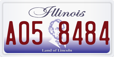 IL license plate A058484