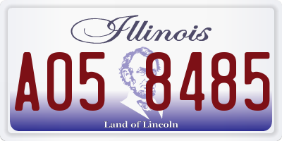 IL license plate A058485