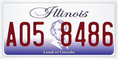 IL license plate A058486