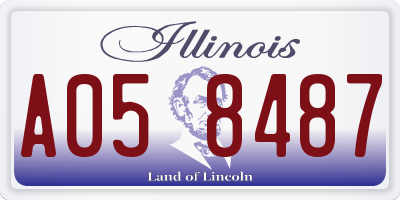IL license plate A058487