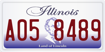 IL license plate A058489