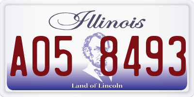 IL license plate A058493