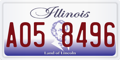 IL license plate A058496
