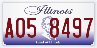 IL license plate A058497