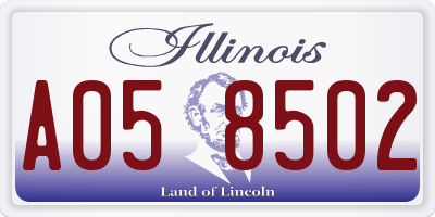 IL license plate A058502