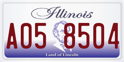 IL license plate A058504