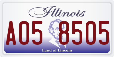 IL license plate A058505