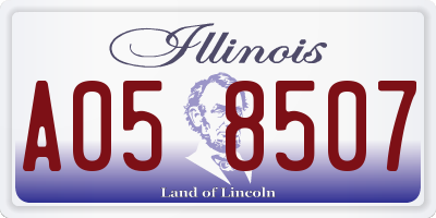 IL license plate A058507