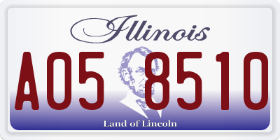 IL license plate A058510
