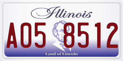 IL license plate A058512