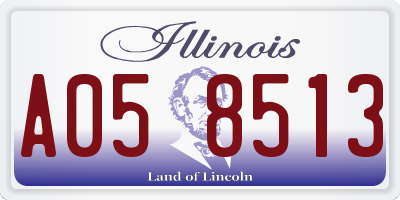 IL license plate A058513