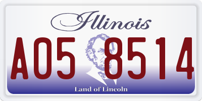 IL license plate A058514