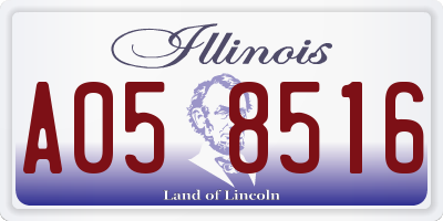 IL license plate A058516