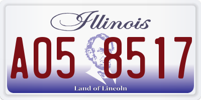 IL license plate A058517