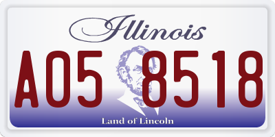 IL license plate A058518