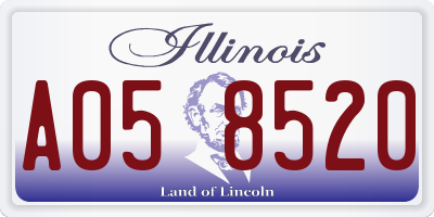 IL license plate A058520