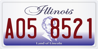 IL license plate A058521