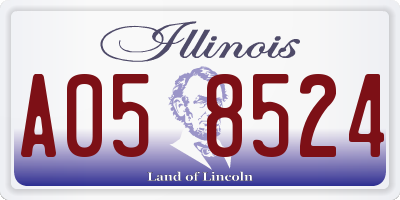 IL license plate A058524