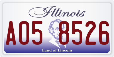 IL license plate A058526