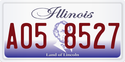 IL license plate A058527