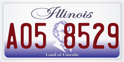 IL license plate A058529