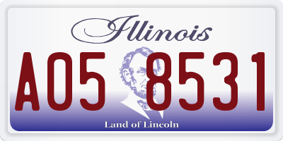 IL license plate A058531
