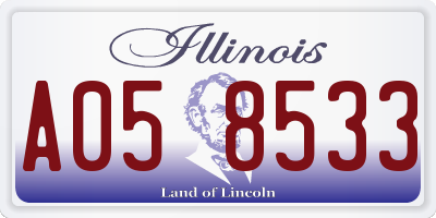 IL license plate A058533