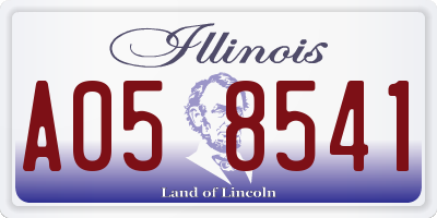 IL license plate A058541