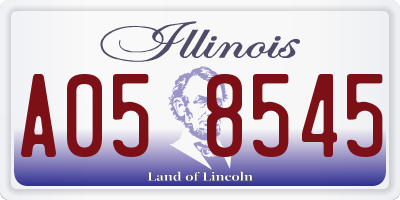 IL license plate A058545